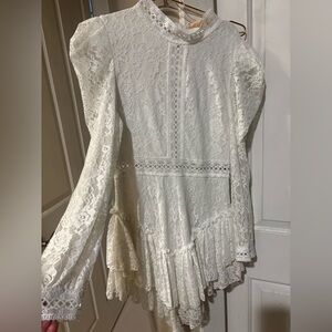 Elegant White Lace Women's Top